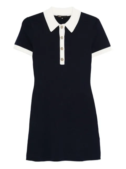 Maje buttoned collar knitted dress