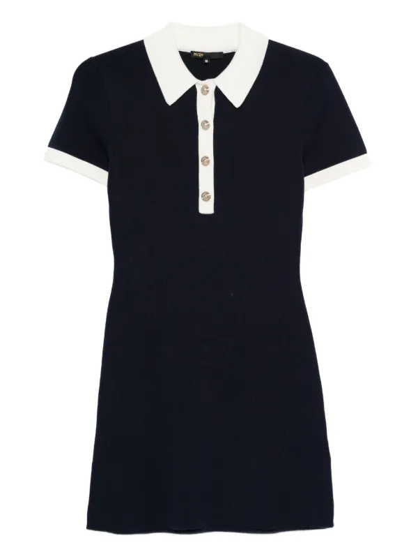 chelsea denim knit mini dress Denim Crystal Trim Mini Dress – self-portrait-US main image 1