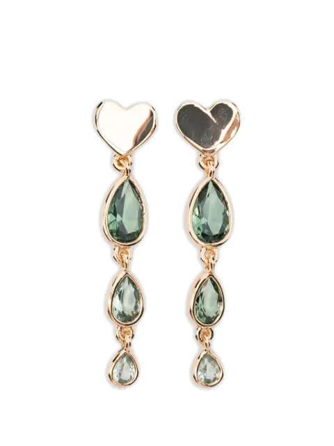 Maje aretes en forma de corazón con circonita