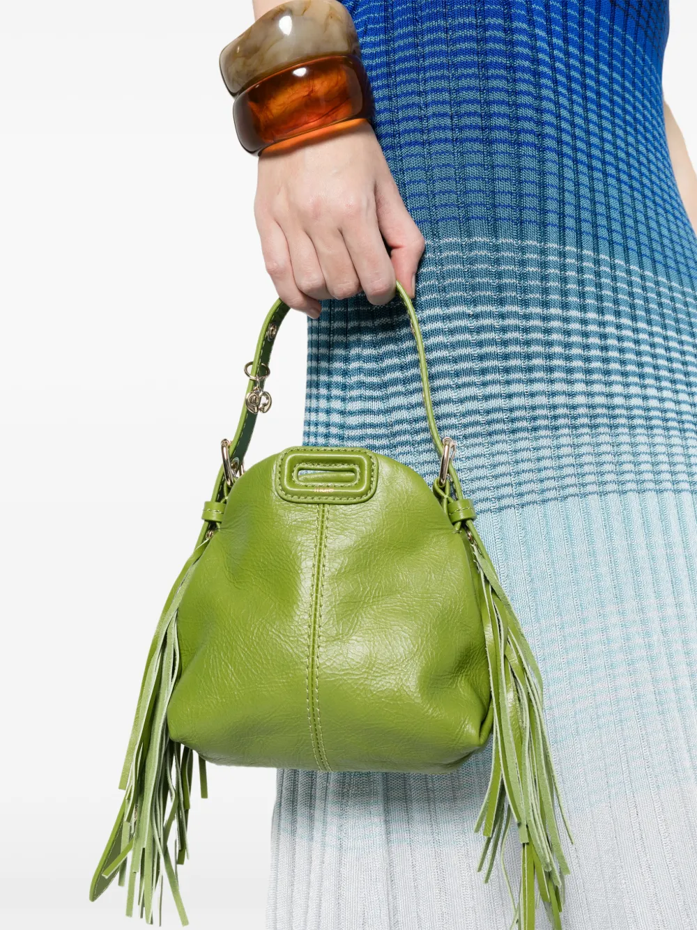 Maje Miss M shopper met franje Groen