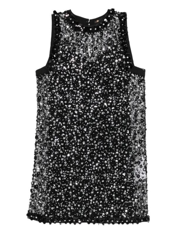 maje black sequin dress Long dress with black glitter Black / Gray For Women
