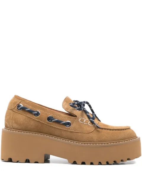 Maje platform boat shoes