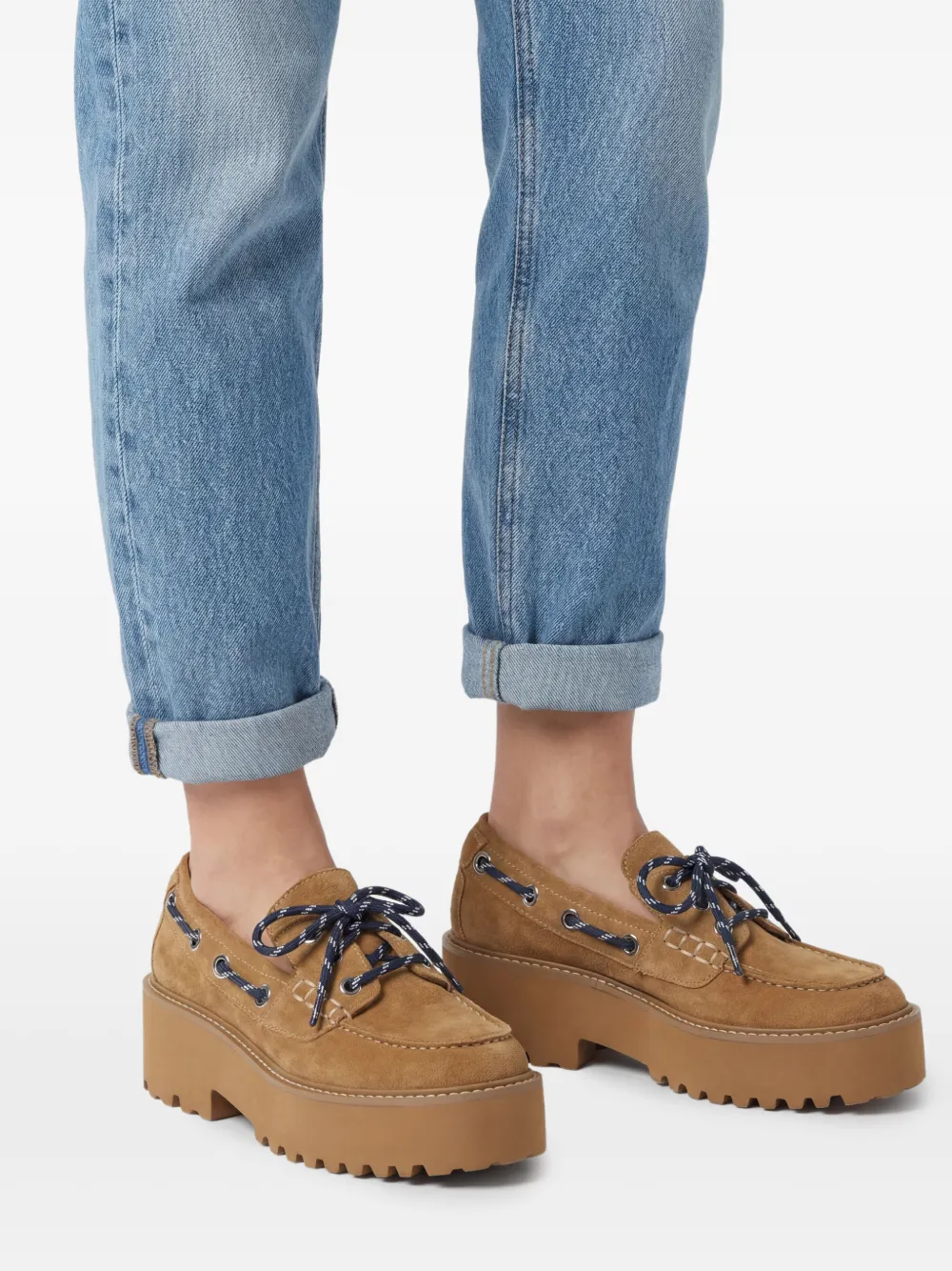 Maje Bootschoenen met plateauzool Bruin