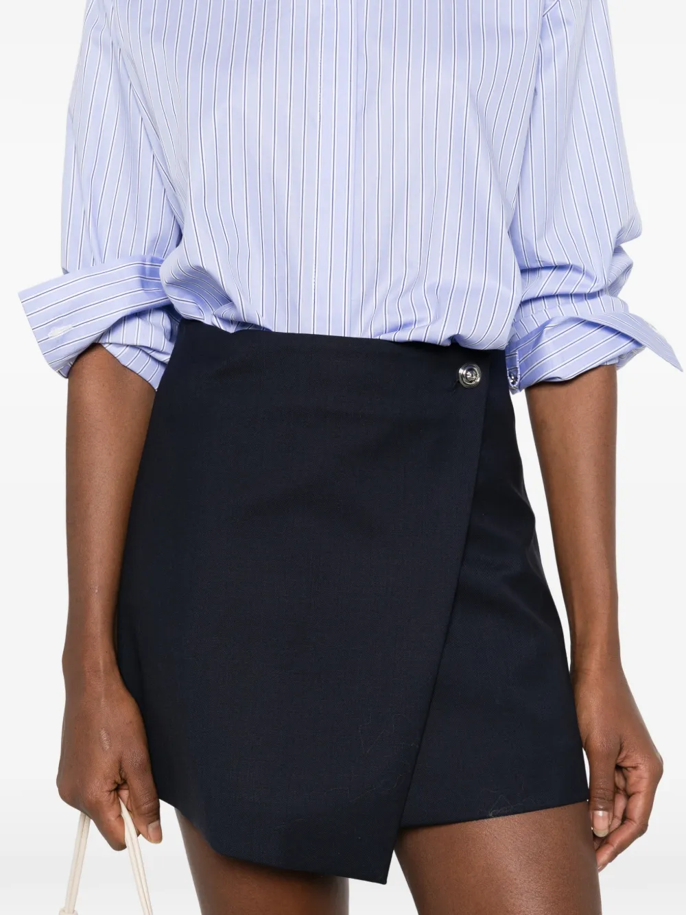 Striped Asymmetric Mini Dress
