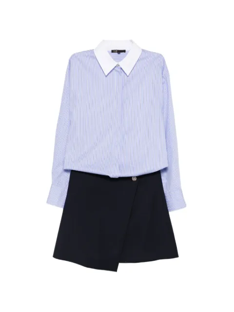 Maje striped asymmetric mini dress