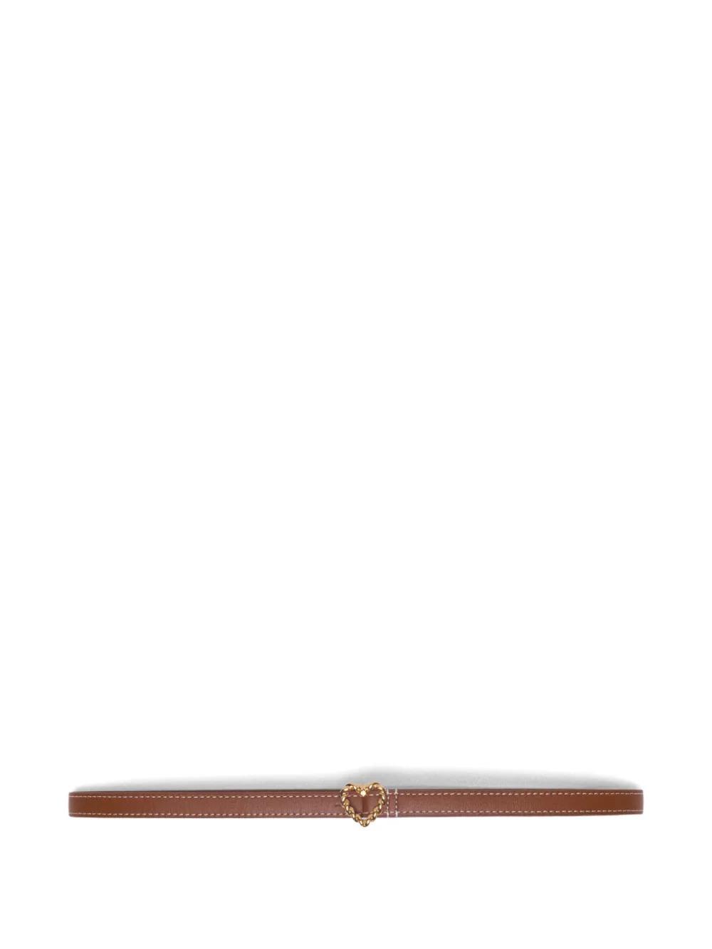 Maje heart-buckle leather belt - Marrone
