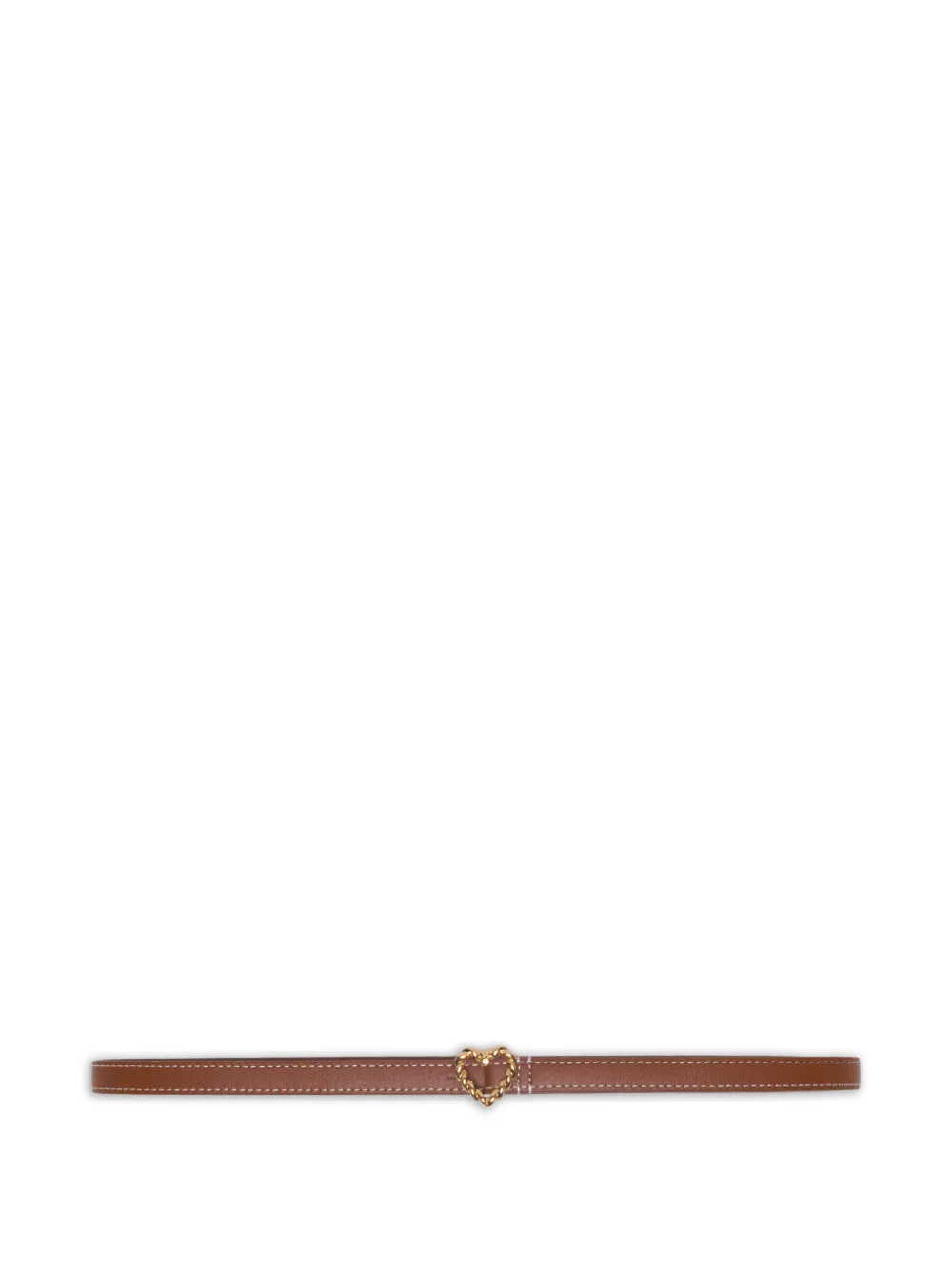 Maje heart-buckle leather belt - Marrone