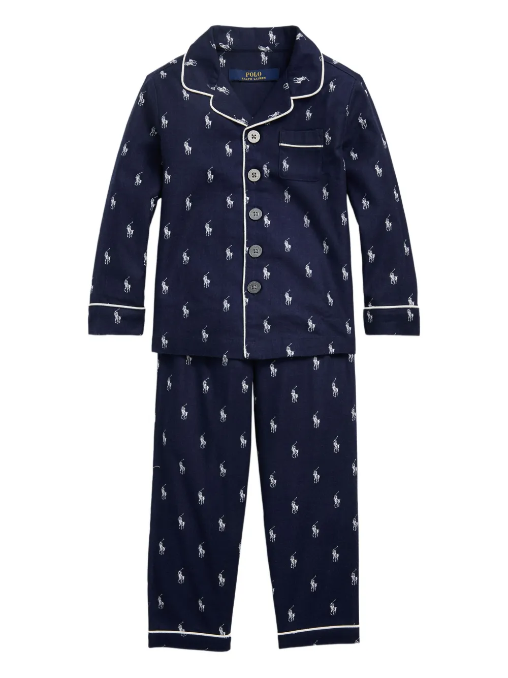 POLO RALPH LAUREN KIDS Pyjamas mit Logo-Motiv (2er-Set) - Blau
