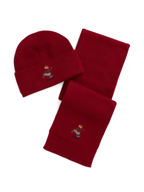 POLO RALPH LAUREN KIDS set de mascada con motivo Polo Bear