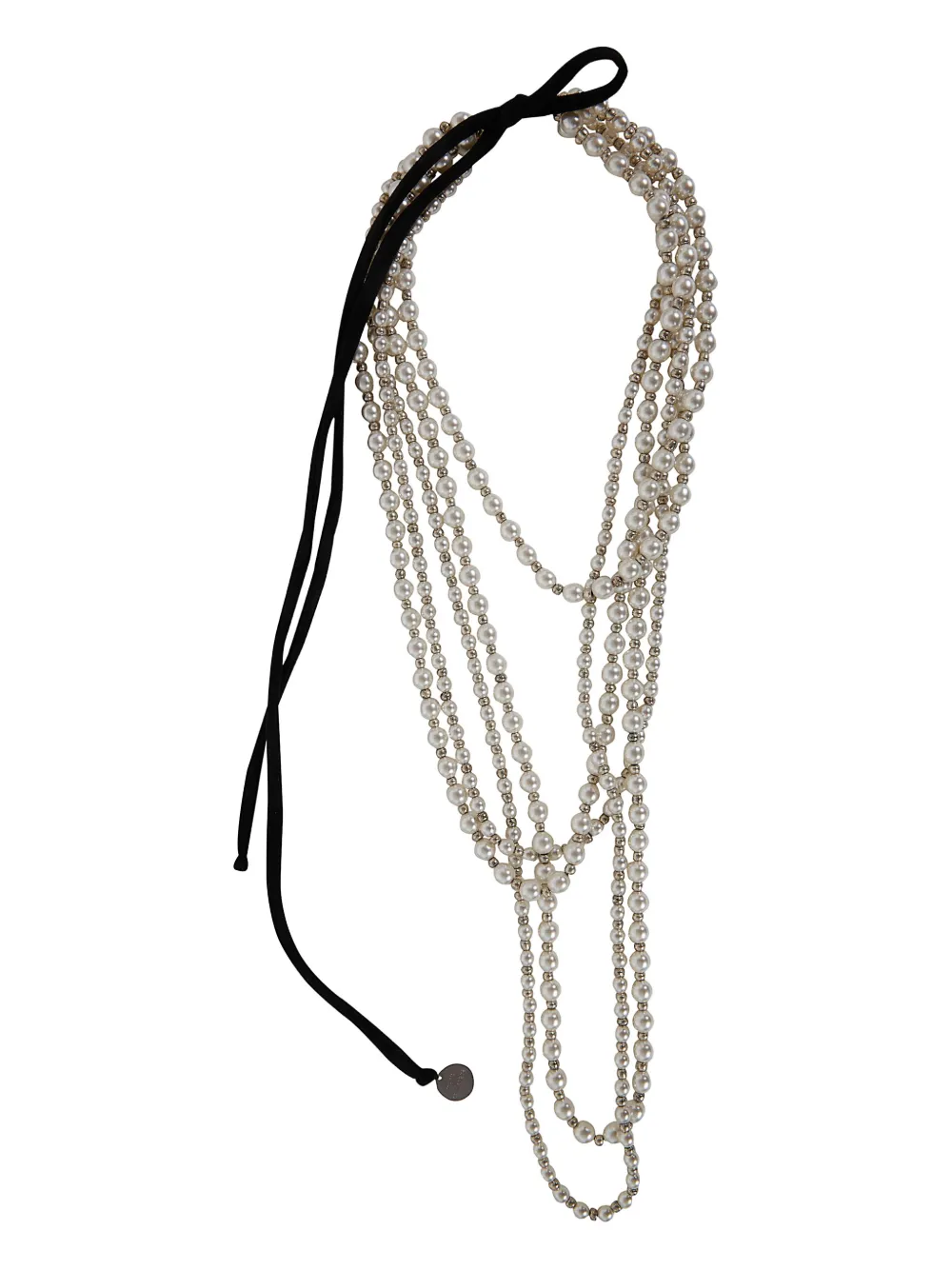 Maria Calderara Beaded Layered Necklace In Neutral