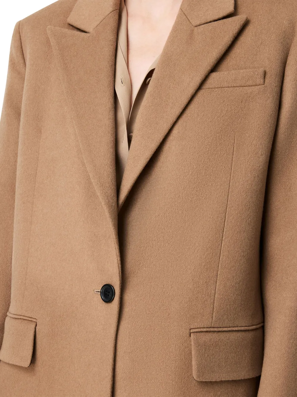 Another Tomorrow Cashmere Blazer In Brown