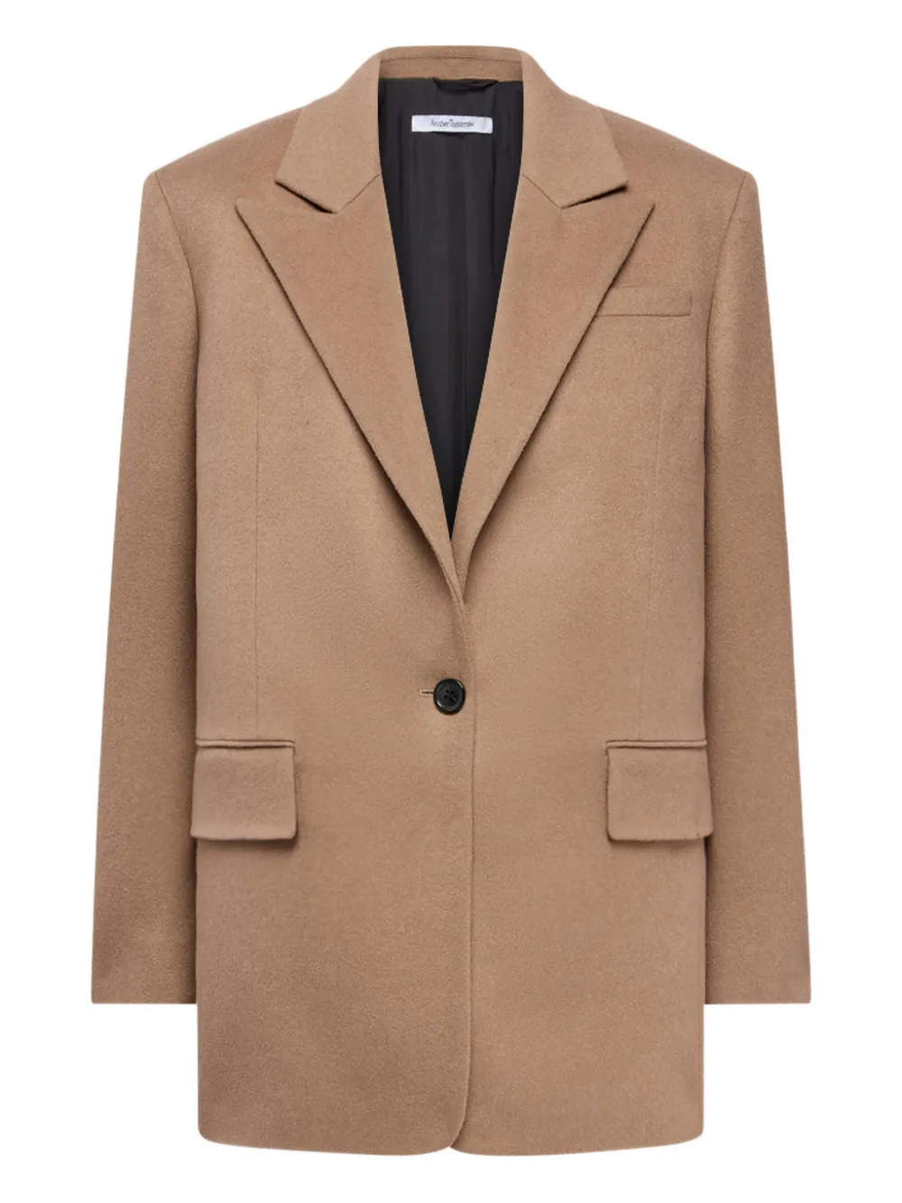 Another Tomorrow Cashmere Blazer In Brown