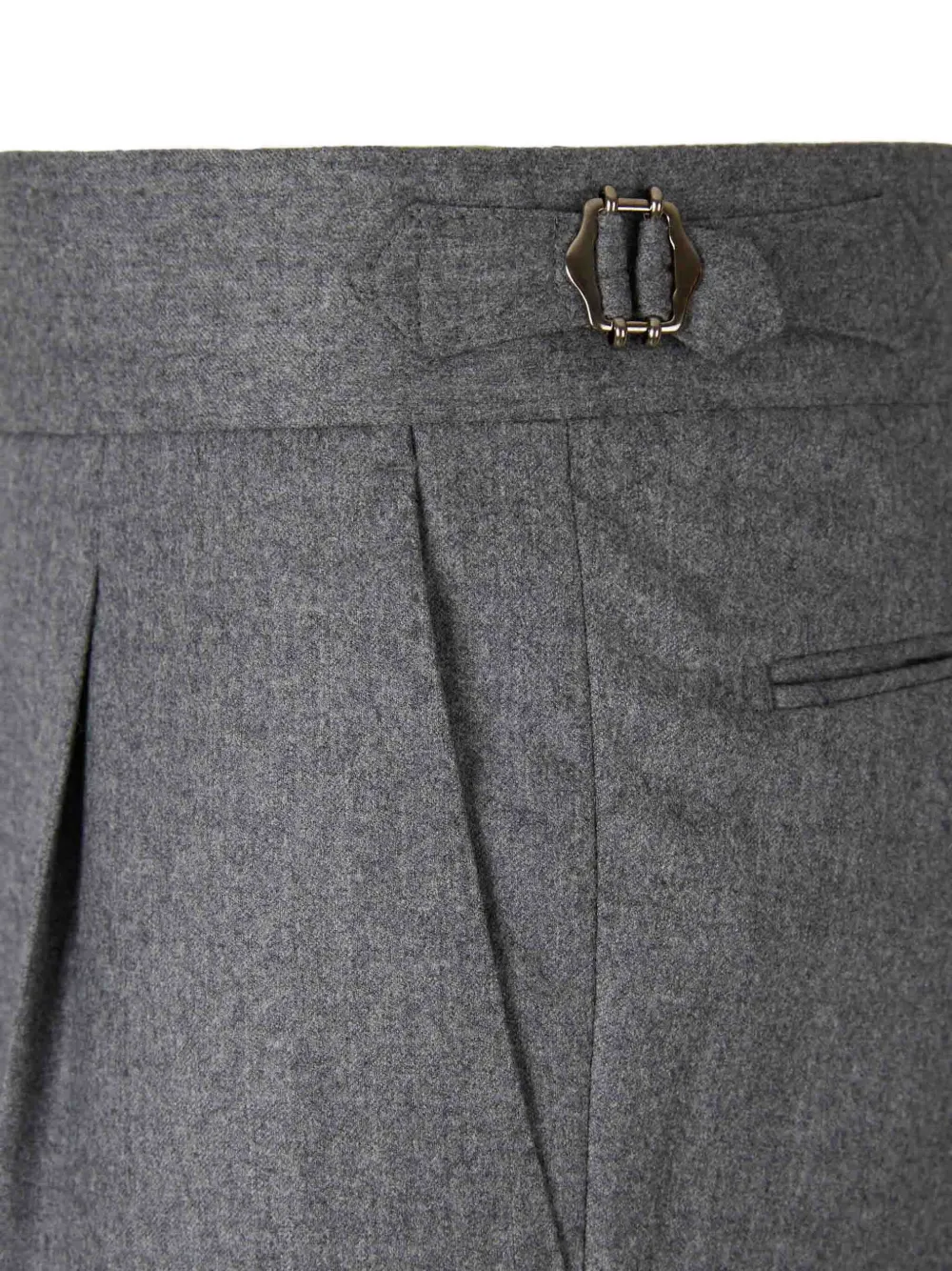 Scabal® Pleated Trousers In Gray