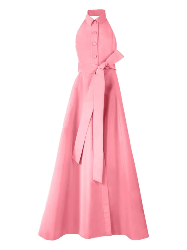 carolina herrera pink bow dress $5290 Carolina Herrera Women's Pink Bow Off The Shoulder Gown Dress Size 4