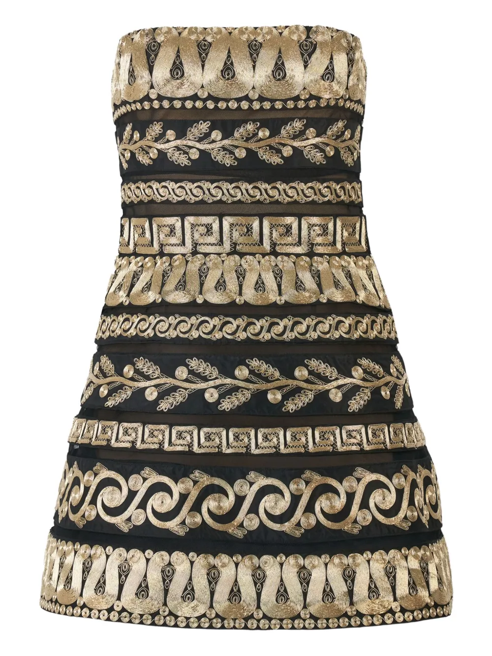 Carolina Herrera Abito corto senza spalline - Nero