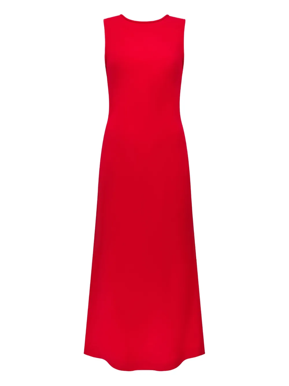 Another Tomorrow cowl-back midi dress - レッド Another Tomorrow cowl-back midi dress - レッド