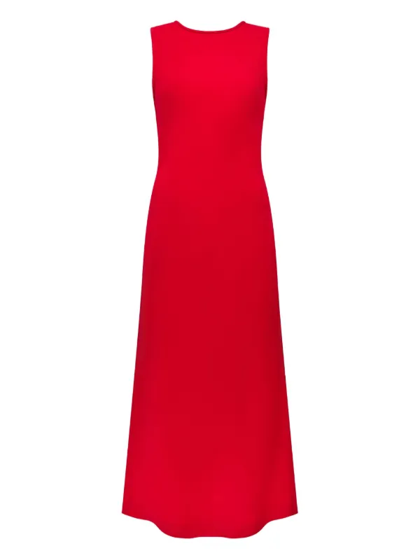cowl back red dress Sleeveless bias gown with back cowl