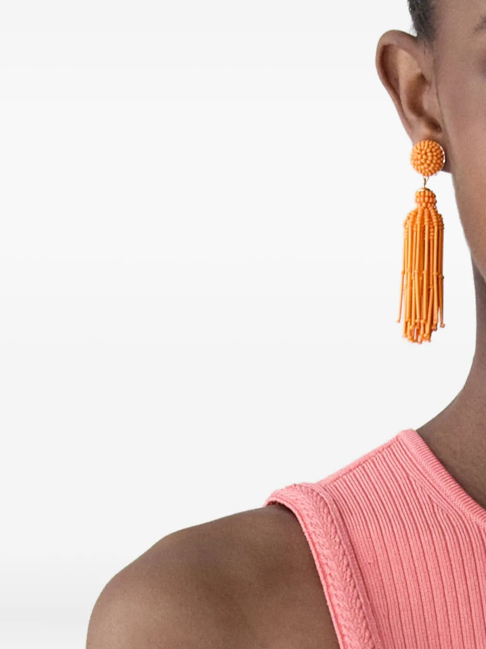 Carolina Herrera Oorbellen met kwastje - Oranje