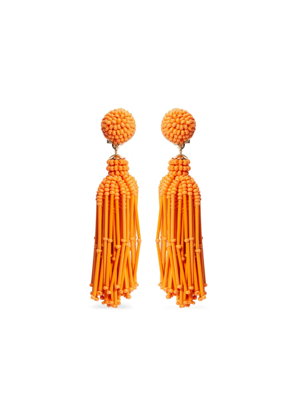 Carolina Herrera ビーズ タッセル ピアス - オレンジ