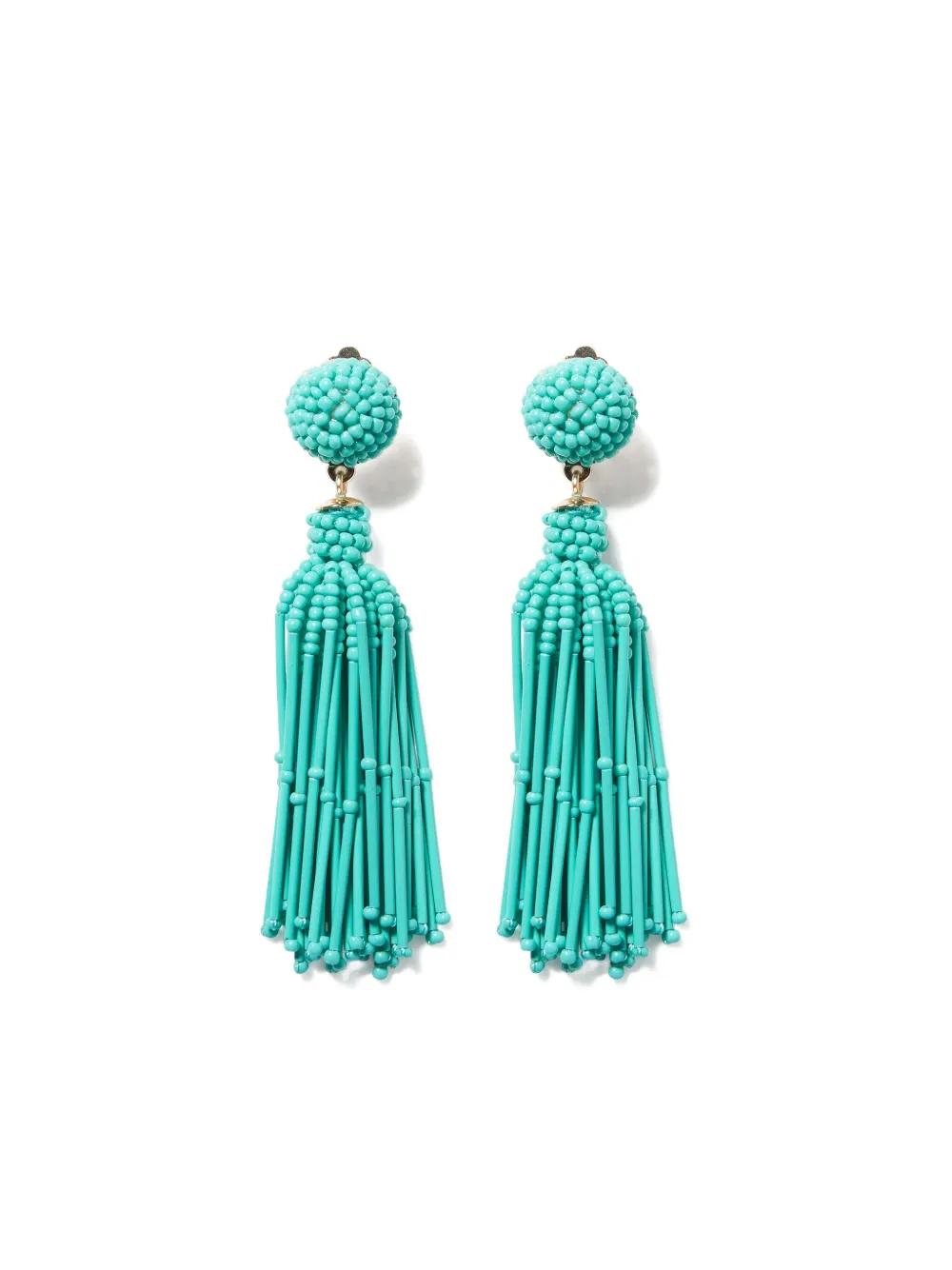 Carolina Herrera ビーズ タッセル ピアス - ブルー