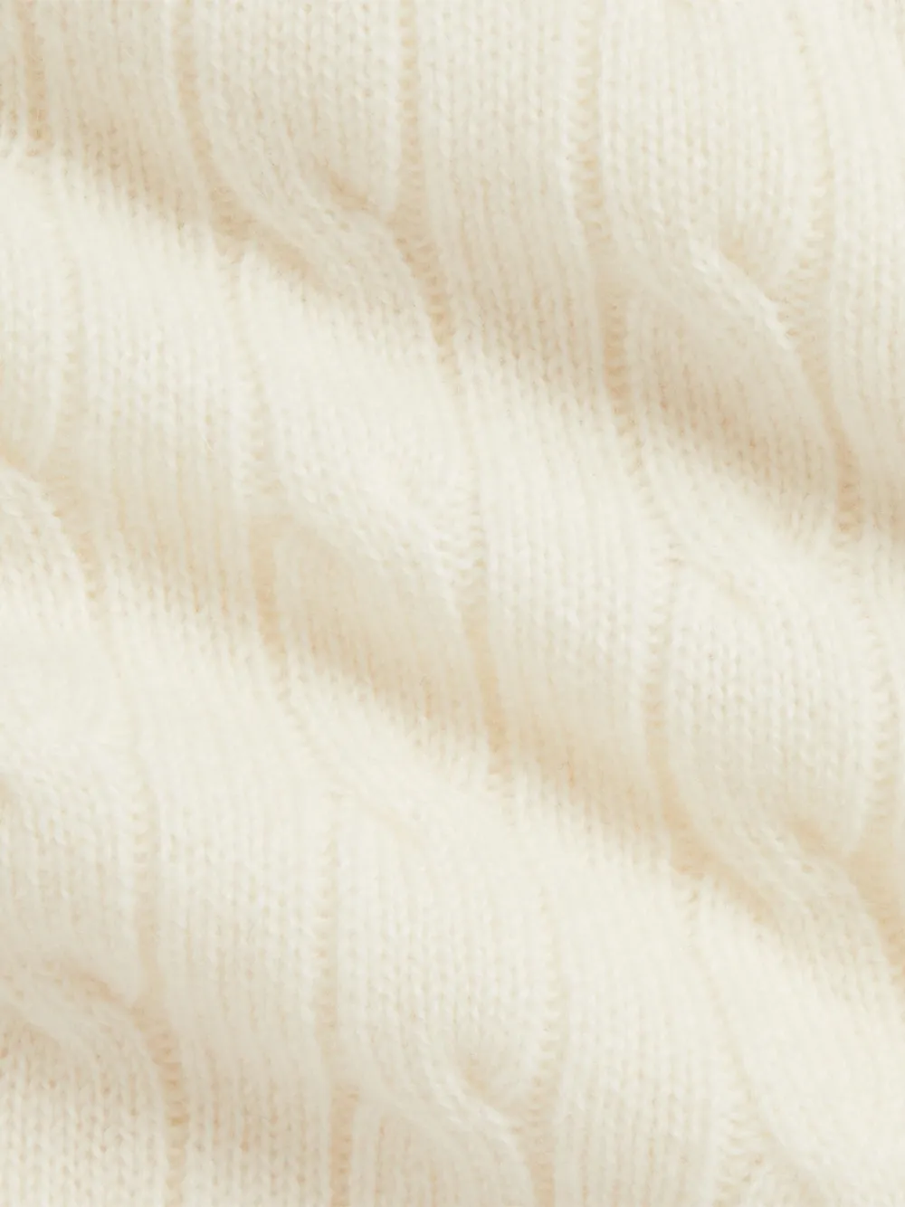 Polo Ralph Lauren Cable-knit Cashmere Blanket In Neutral