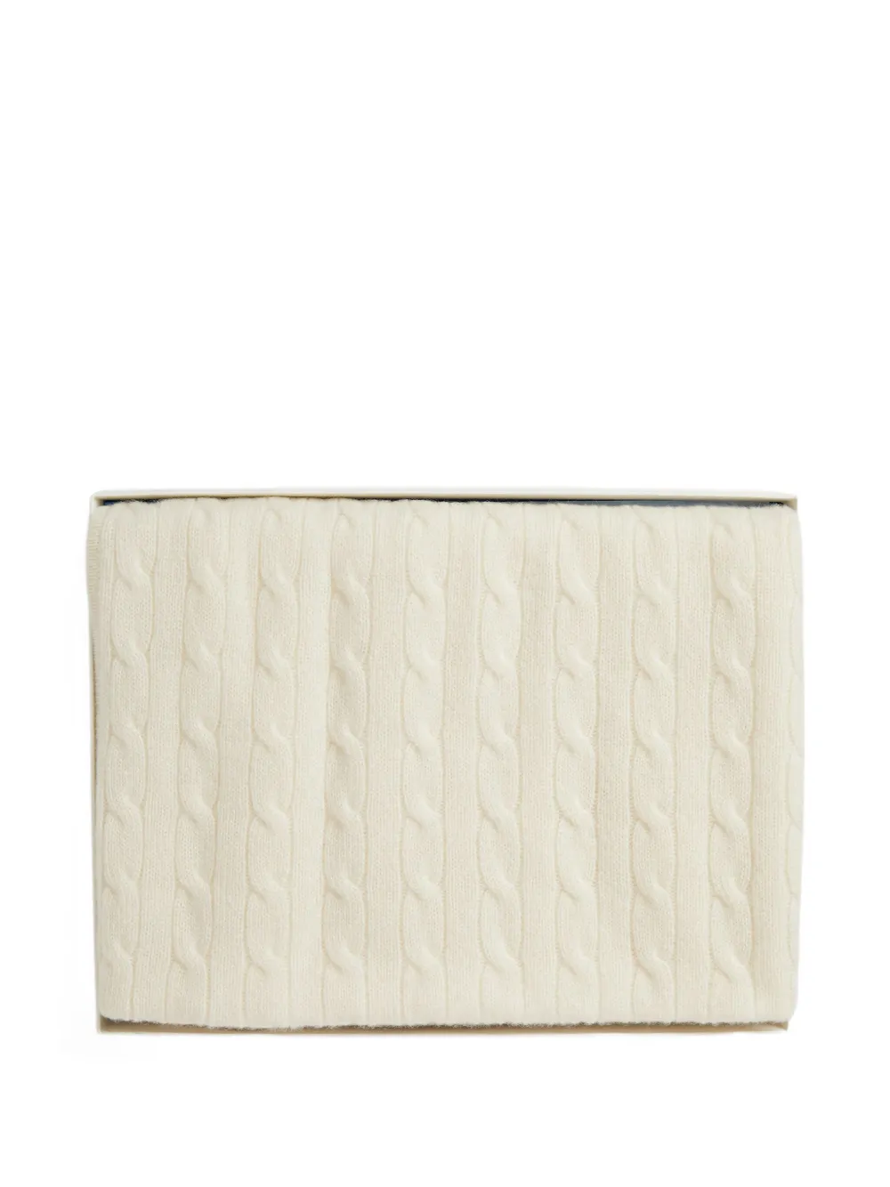 Polo Ralph Lauren Cable-knit Cashmere Blanket In Neutral