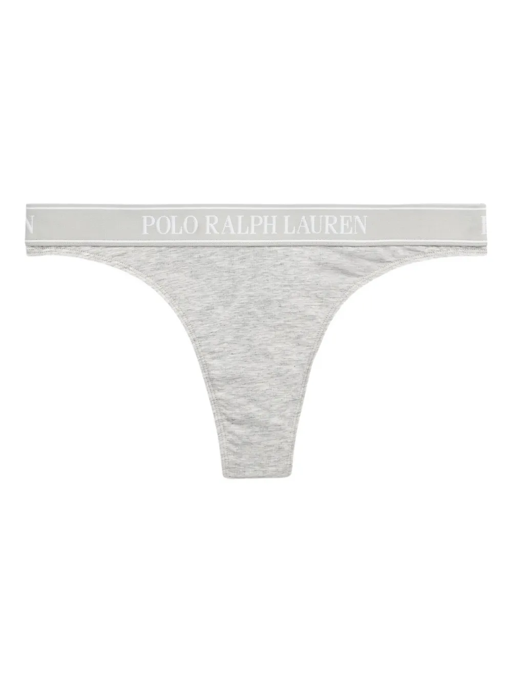 Polo Ralph Lauren Logo-waistband Thong In Gray