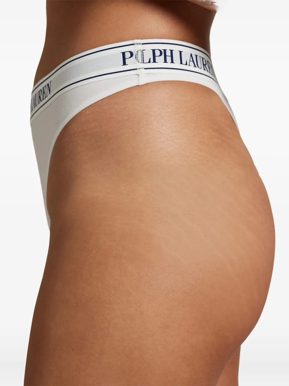 Polo Ralph Lauren Logo-waistband Thong In White