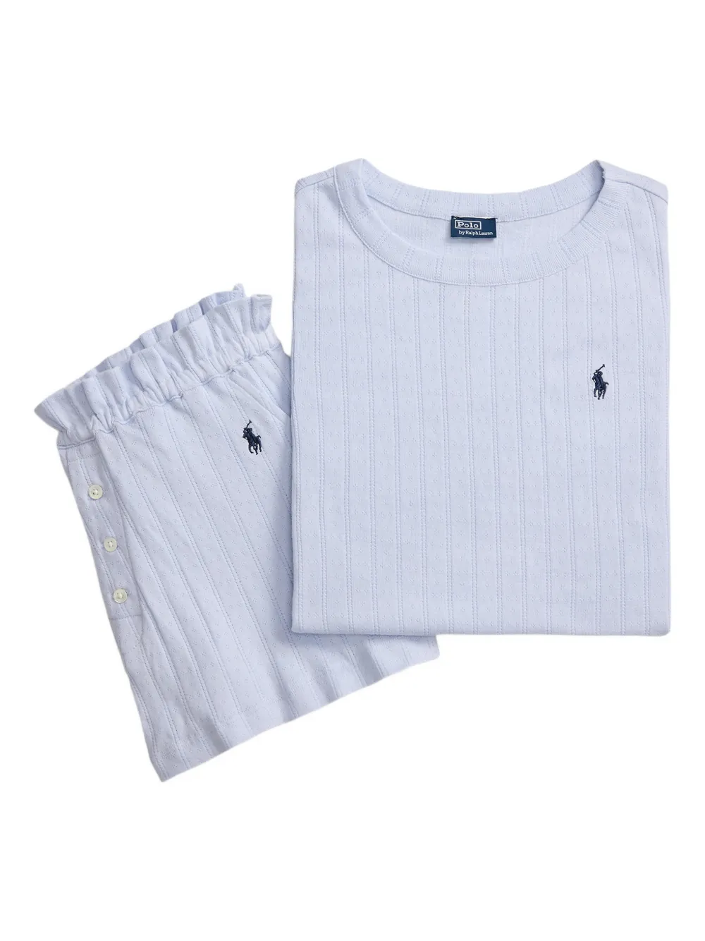 Polo Ralph Lauren Pyjama aus Pointelle-Strick - Blau