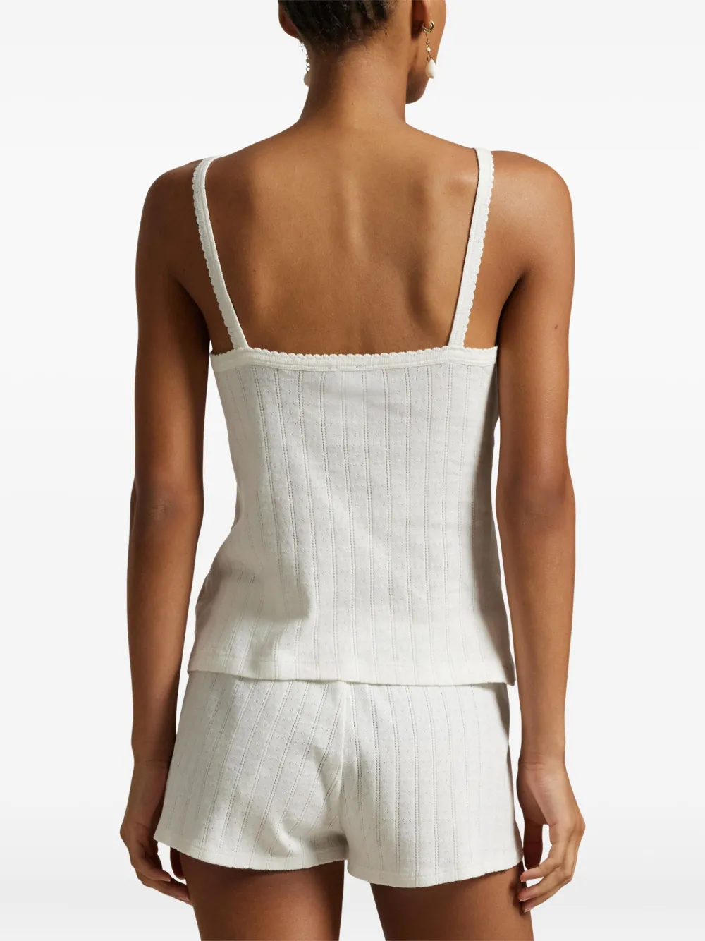 Polo Ralph Lauren Pointelle Embroidered Pyjamas In Neutral