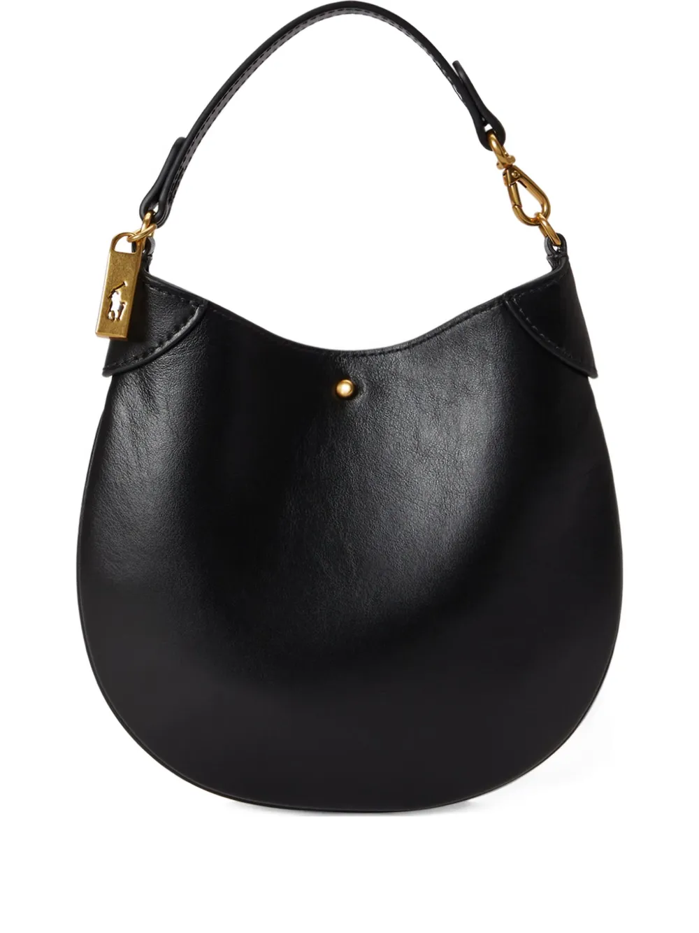 Polo Ralph Lauren leather Pony-plaque shoulder bag - ブラック