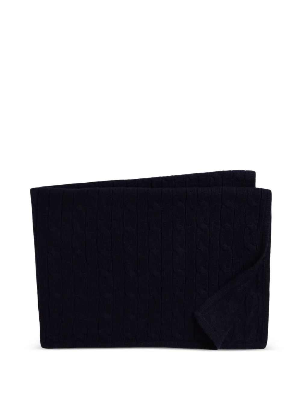 POLO RALPH LAUREN KIDS cable-knit cashmere blanket - ブルー