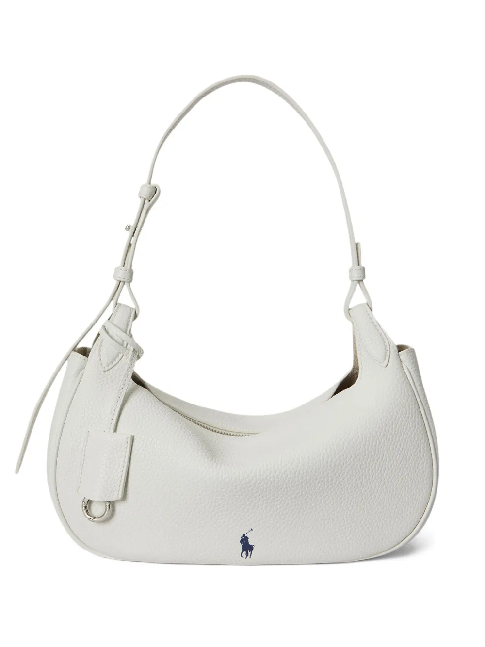 Polo Ralph Lauren Pony Leather Shoulder Bag In White