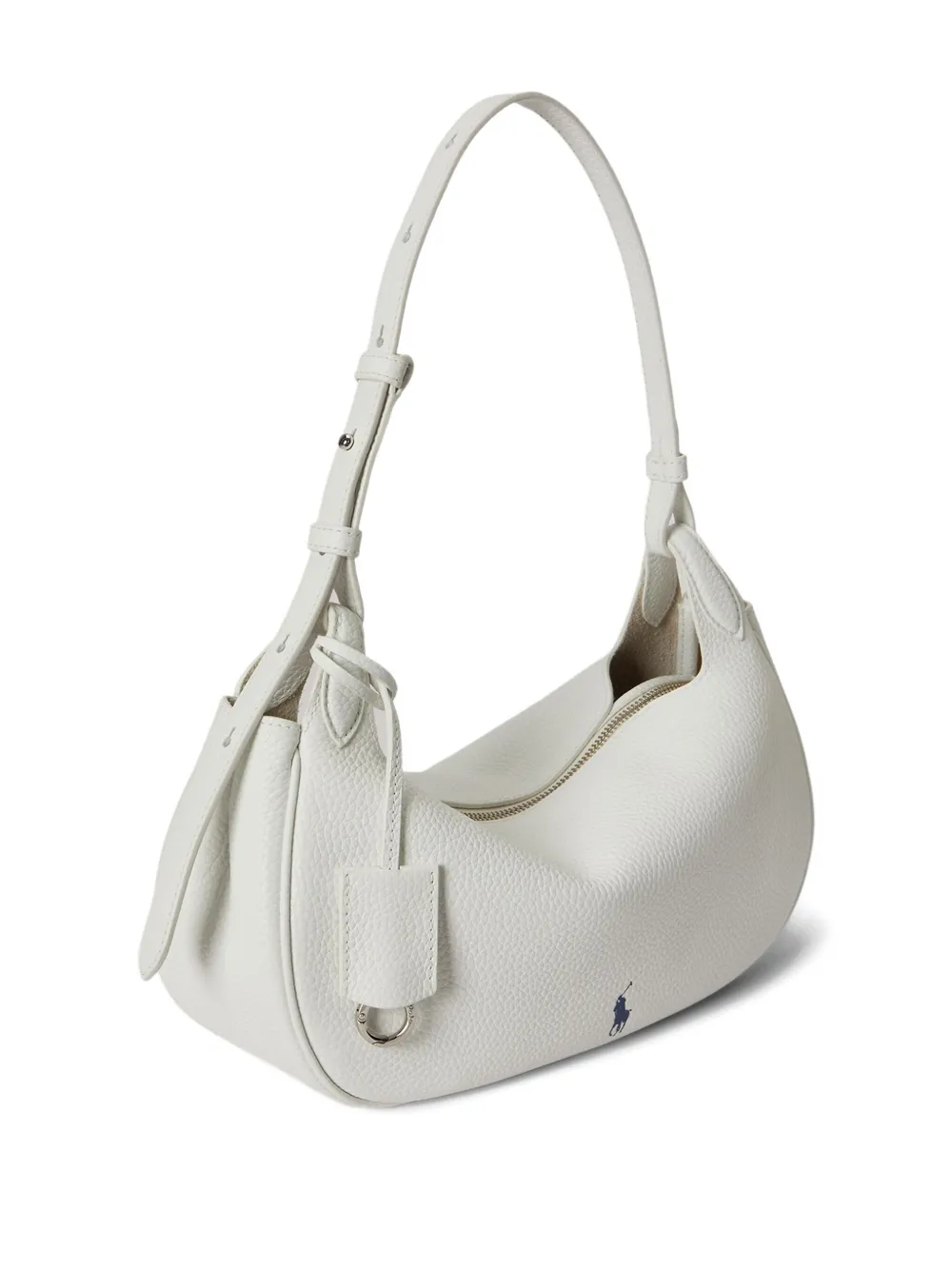 Polo Ralph Lauren Pony Leather Shoulder Bag In White