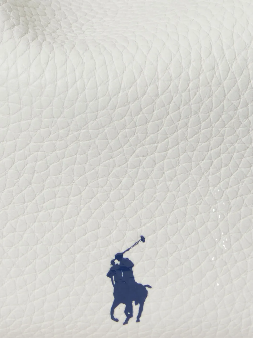 Polo Ralph Lauren Pony Leather Shoulder Bag In White