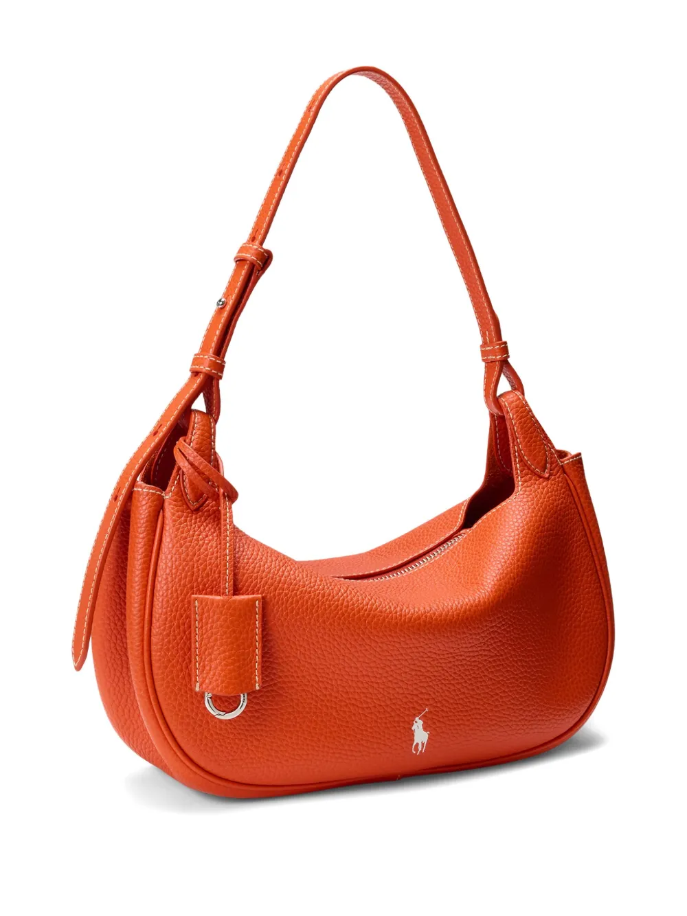 Polo Ralph Lauren Polo Play Leather Shoulder Bag In Orange