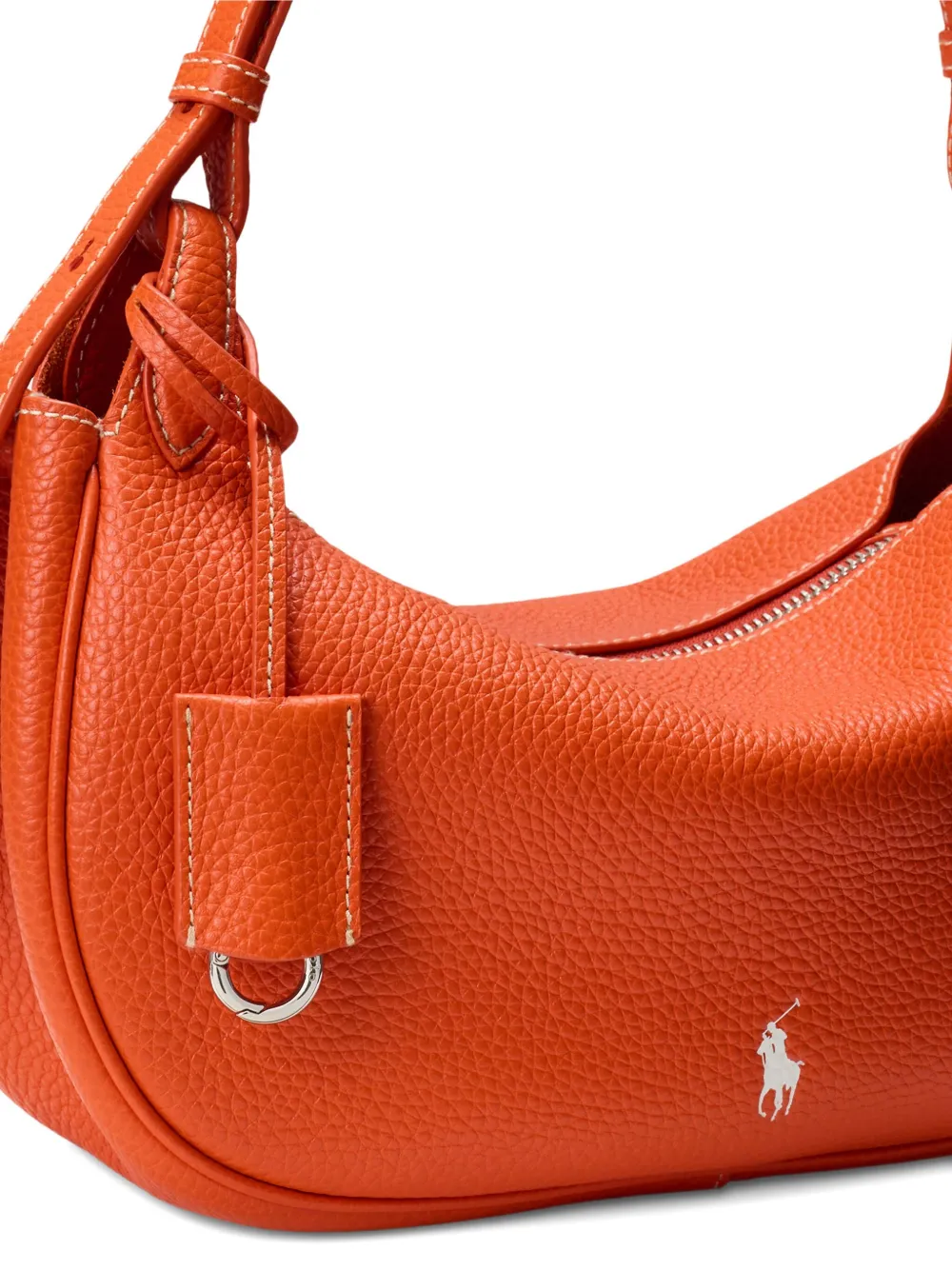Polo Ralph Lauren Polo Play Leather Shoulder Bag In Orange
