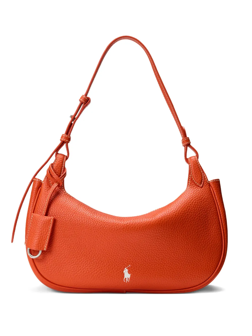 Polo Ralph Lauren Polo Play Leather Shoulder Bag In Orange