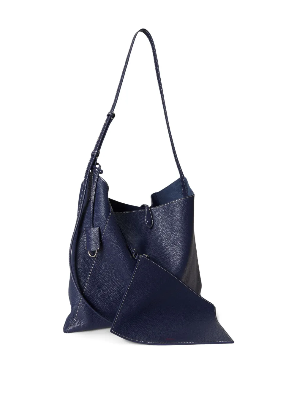 Polo Ralph Lauren Leather Cross Body Bag In Blue