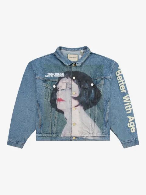Better with Age  Brandy graphic denim jacket