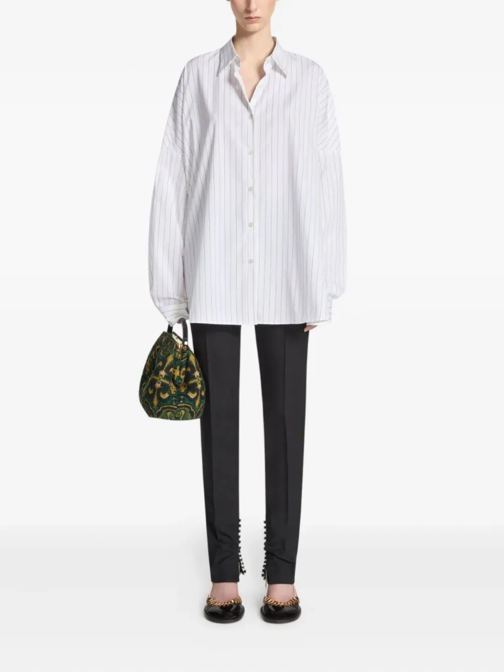 DRIES VAN NOTEN Blouse met krijtstreep - Wit