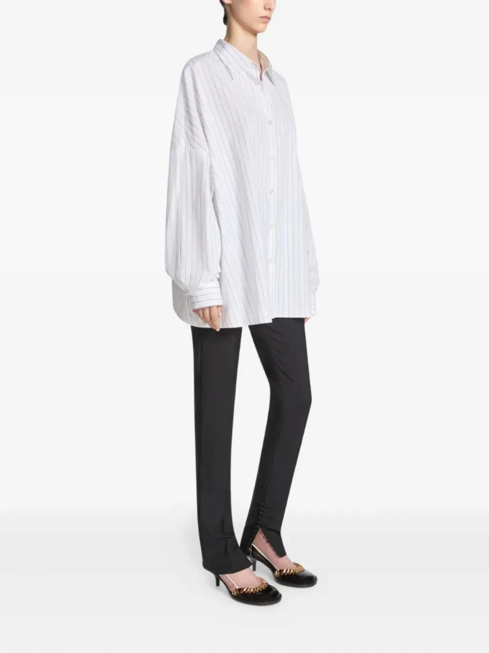 DRIES VAN NOTEN Blouse met krijtstreep Wit