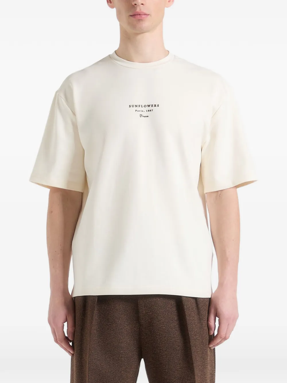 Manière De Voir Sunflowers Van Gogh katoenen T-shirt Wit