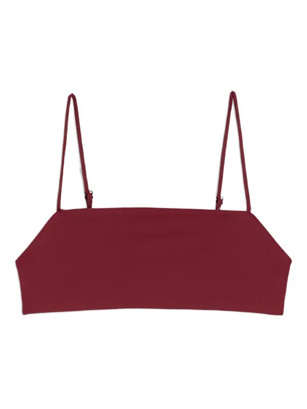 Jil Sander Jersey Bikini Top in Neutrals