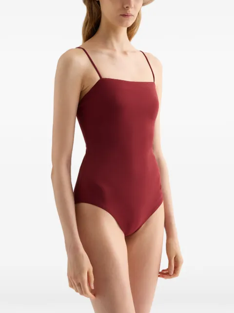Jil Sander embroidered monogram swimsuit