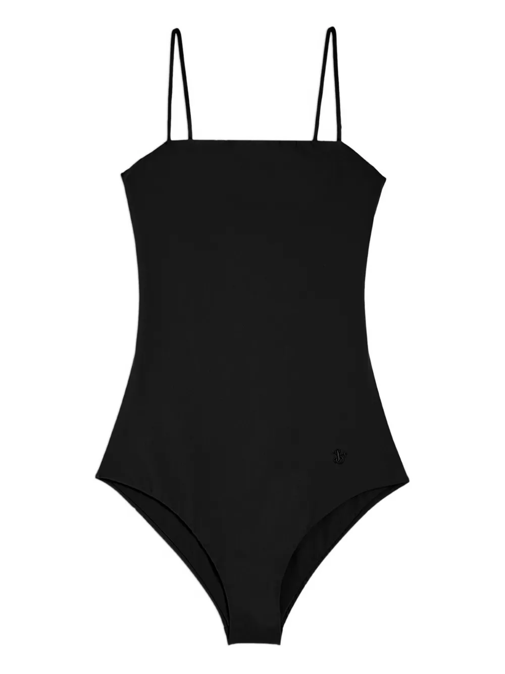Jil Sander Low Back Swimsuit In Black