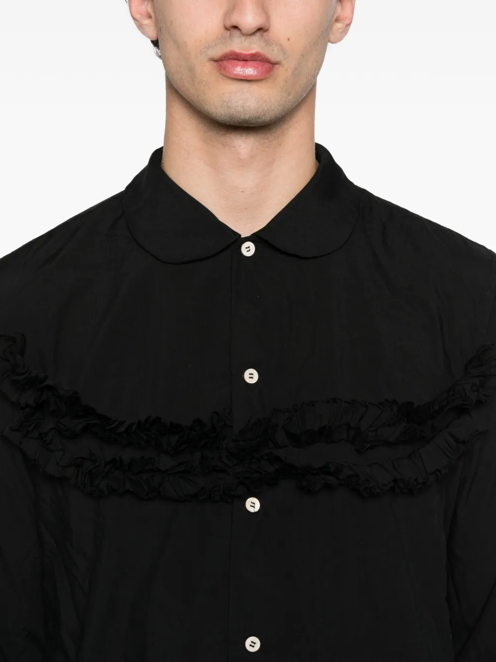 Black Comme Des Garçons ラッフル シャツ | ブラック | FARFETCH JP