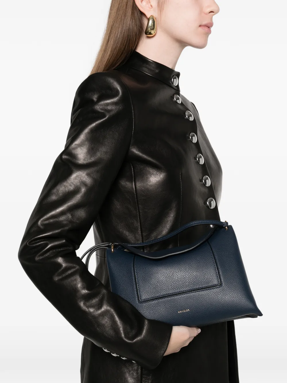 Wandler Penelope Slouch leather shoulder bag - Blauw