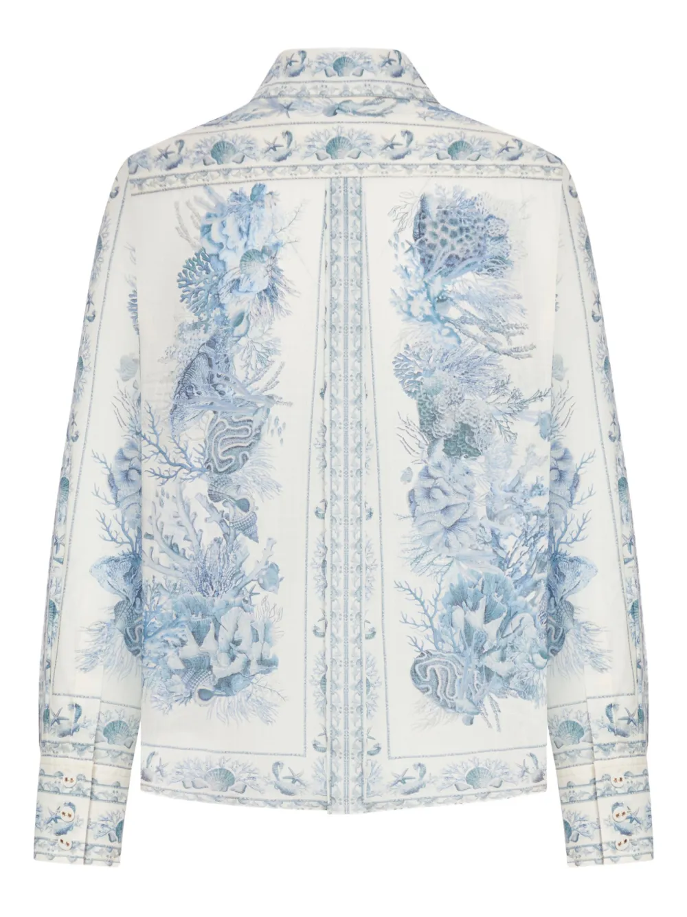 ZIMMERMANN Blouse met print en knopen - Wit