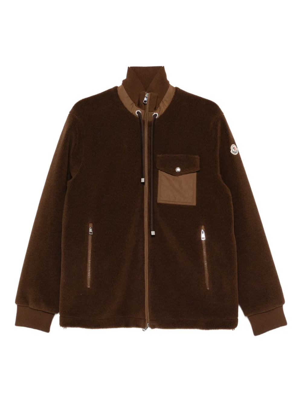 Moncler zip-up cardigan - Marrone